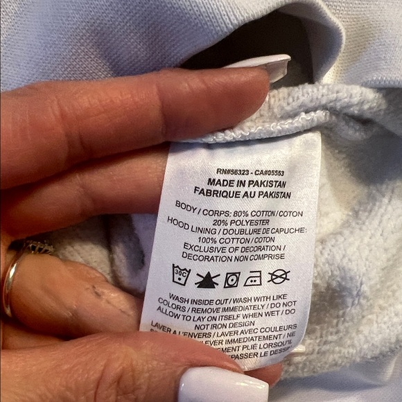 Nike White Hoodie with Black Embroidered Swoosh XS *flawed* for Dying Tie Dye - Picture 10 of 10